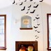 Black Bat Wall Hanging - Halloween Card Stock Cut-outs - 30 Pieces 