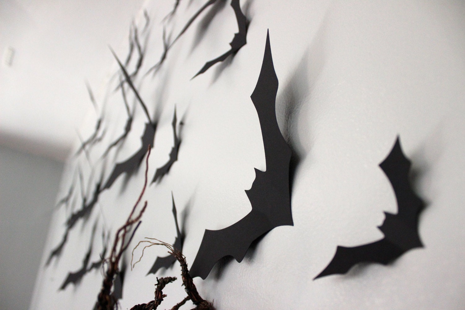 Halloween Bats Wall Decals – Peel & Stick Black Bat Decor For Home & Windows