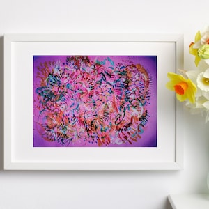 Watercolor 11x14 Art Print Abstract Expressionist Style