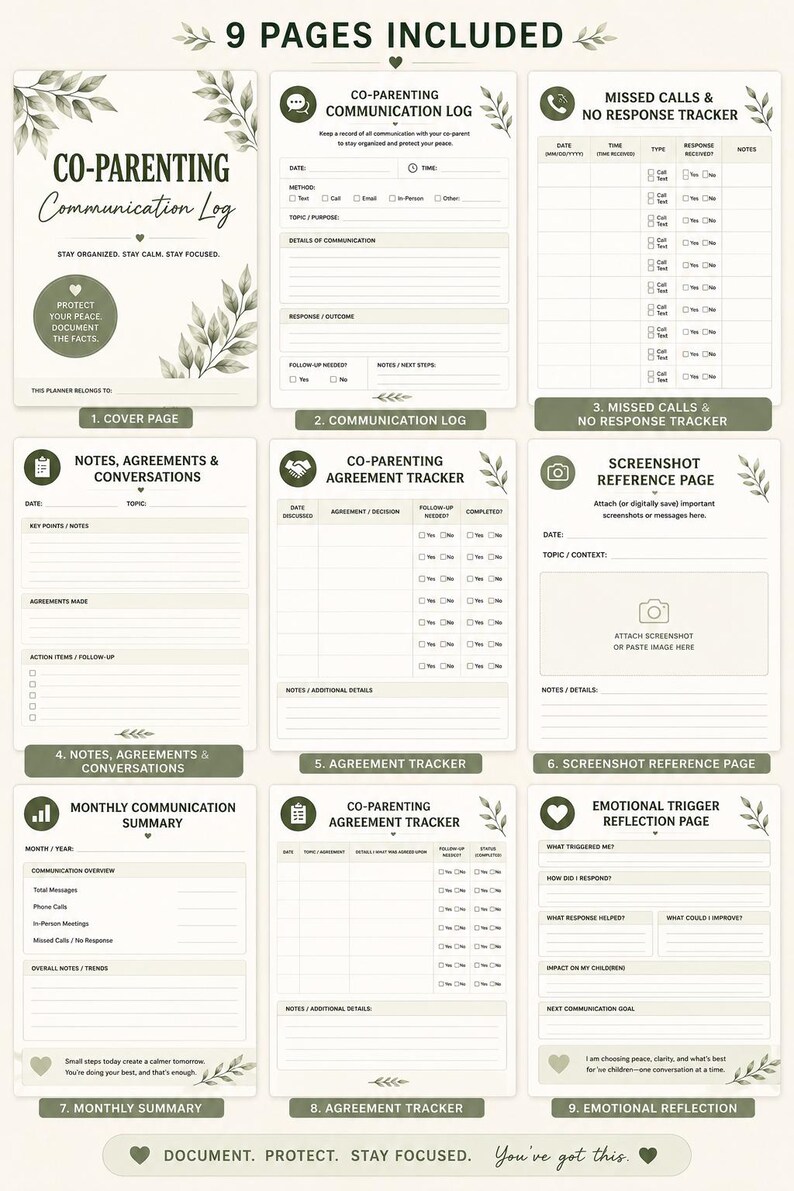 Coparenting Communication Tracker | Text Message Log, Custody ...