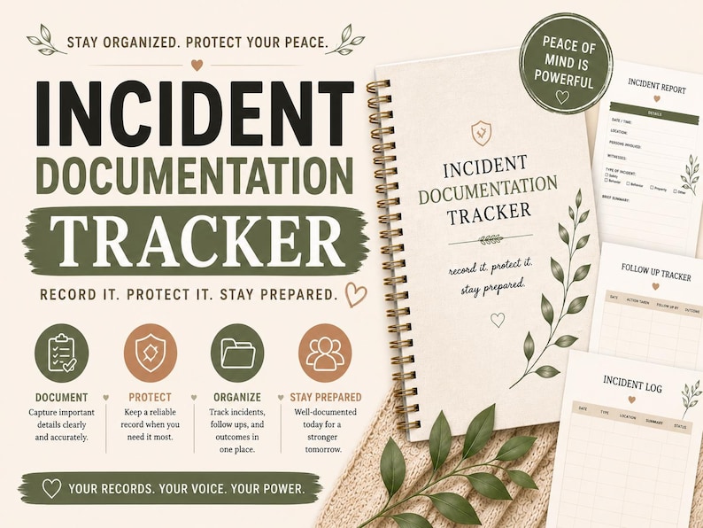Co-parenting Incident Tracker | Custody Documentation Log (PDF ...