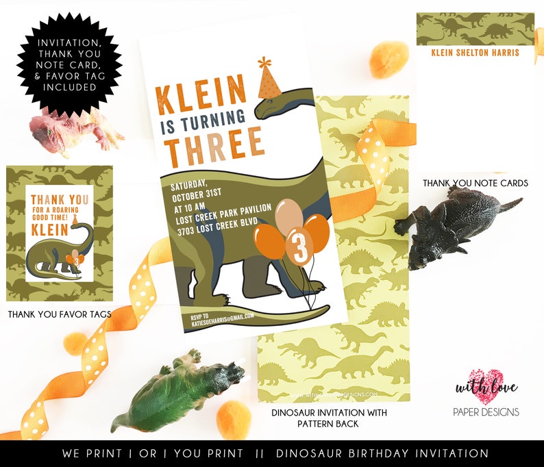 DIY Dinosaur Invitation Printable Dinosaur Invite Dinosaur Printable Party Dinosaur Birthday Printable Party