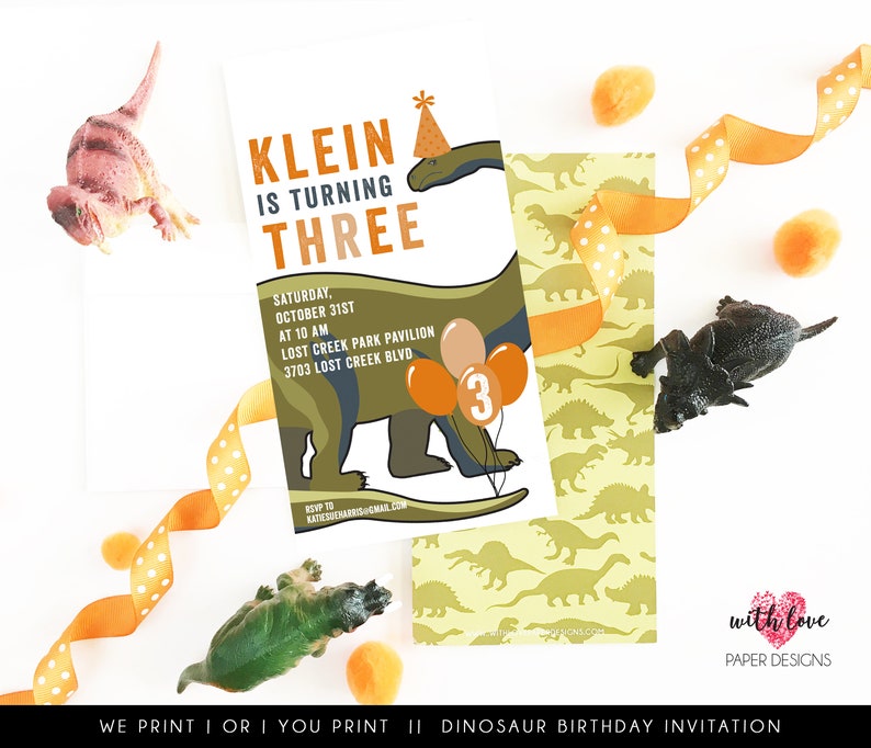 DIY Dinosaur Invitation Printable Dinosaur Invite Dinosaur Printable Party Dinosaur Birthday Printable Party