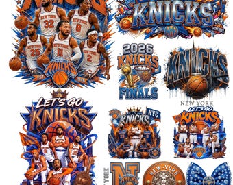 Digitale download Knicks Basketball PNG, New York Basketball Design, Sports Lover Shirt Png, Game Day Shirt PNG, basketbalfan sublimatie