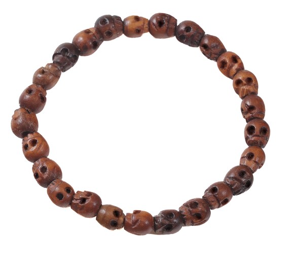 OVALBUY Wood Skull Beads Buddhist Prayer Wrist Mala India | Ubuy