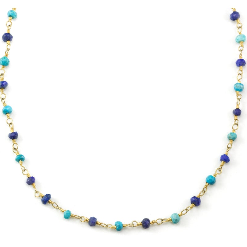 Flora Lapis Turquoise Necklace