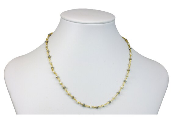 Handmade Cultured White Pearl Necklace (18-26mm) With 14K Filled Gold Clasp - 18"