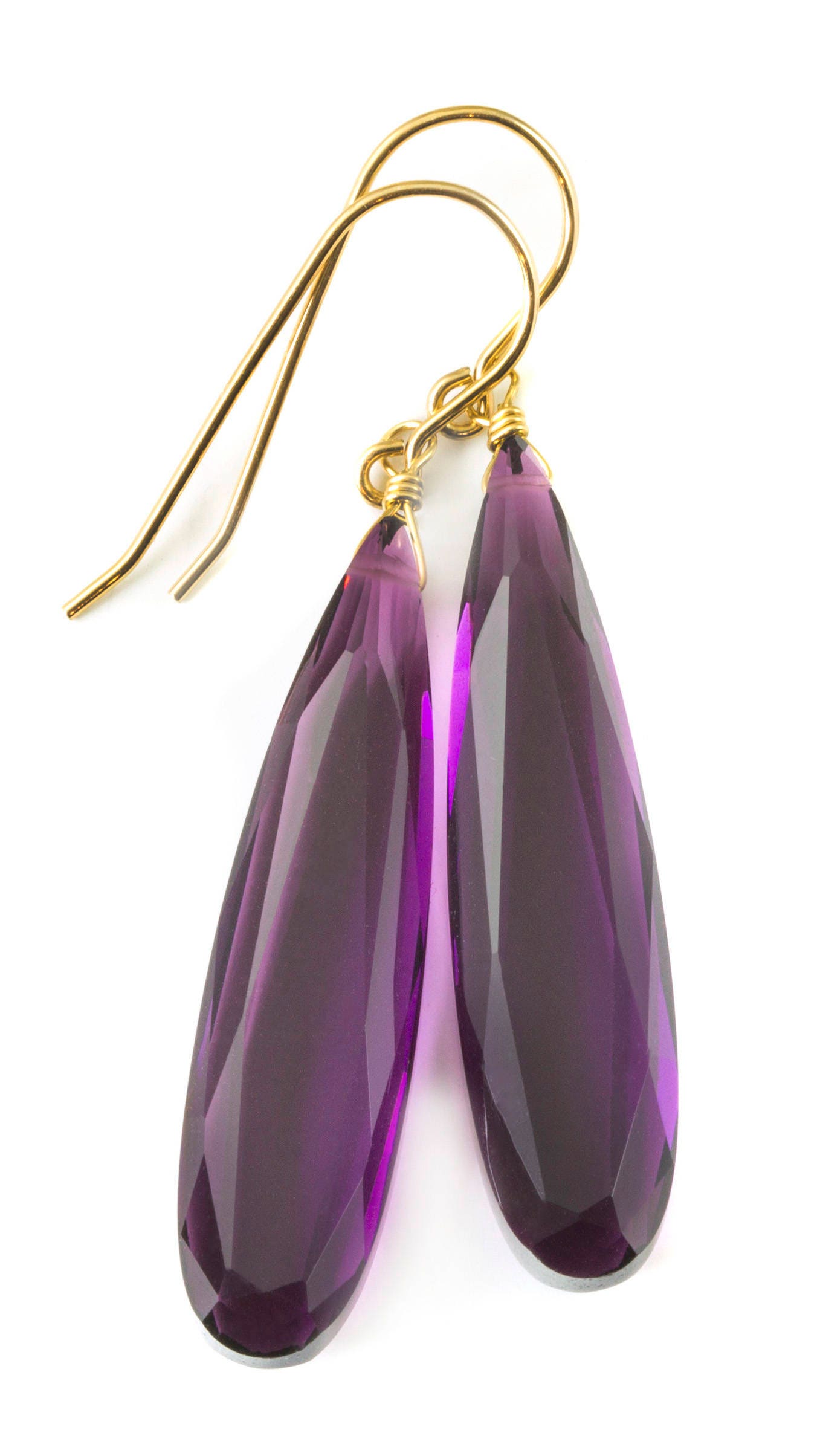 Ensemble Pendentif Et Boucles D'oreilles En Cristal Naturel Violet - Argent 925