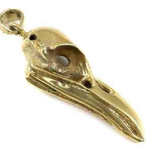 Raven Bird Skull Collar Colgante Gran diseño esculpido de fundición tallada único en su tipo 2 pulgadas Hombre&#39;s Hombre Spyglass Diseños