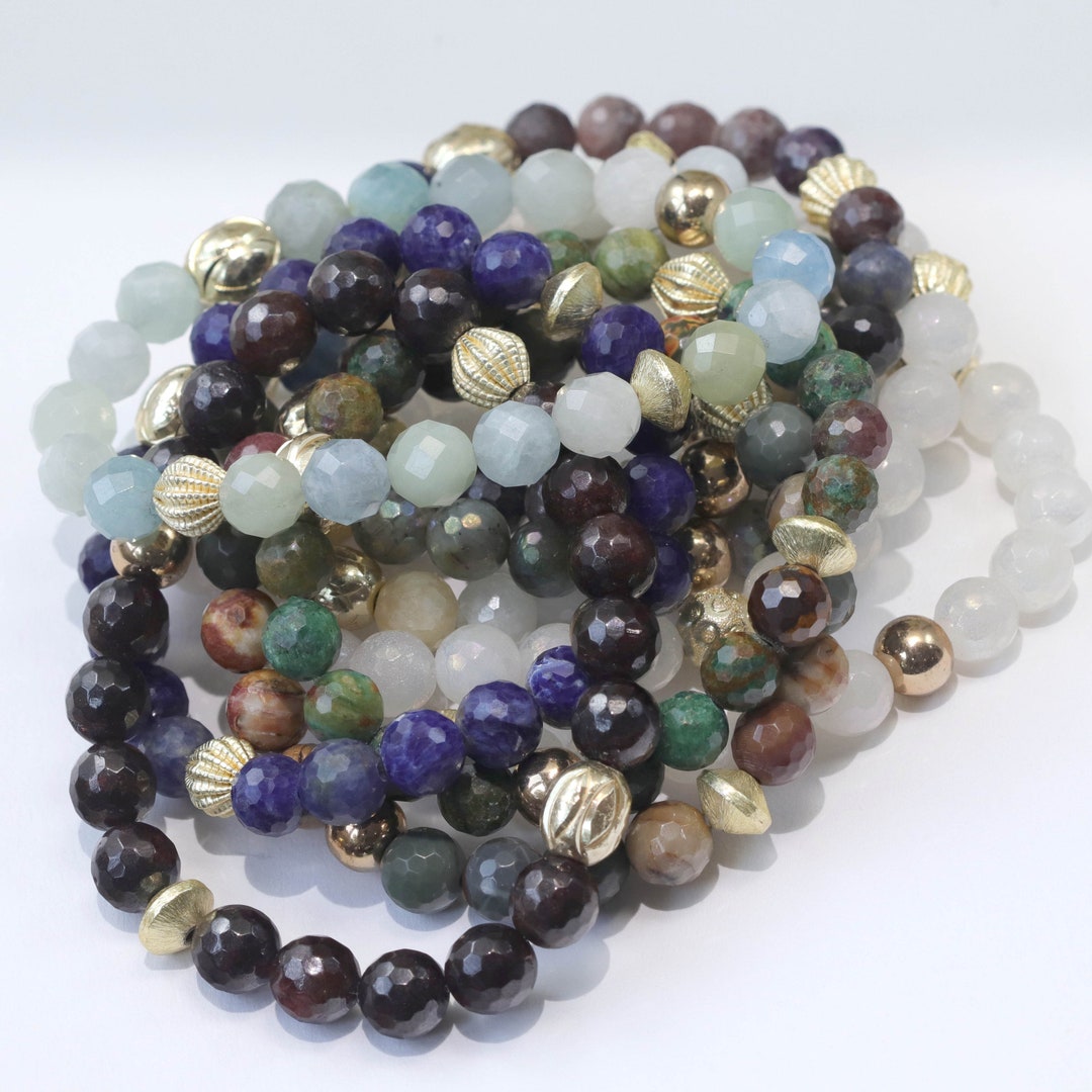 ブレスレット SK8ER ROCK Multi-beads gemstone bracelet 005 il_1080xN.3983505735_fxm3.jpg
