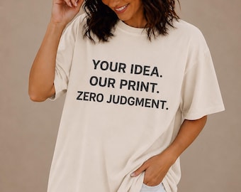 Personalized Custom Text Comfort Colors 1717 Tee, Minimalist Graphic Shirt
