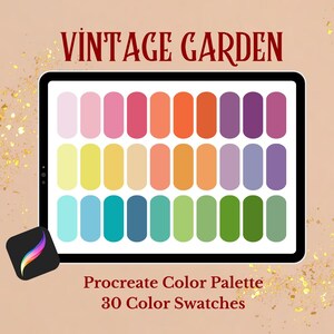 Vintage Garden Palette for Procreate, 30 Colors (Digital Download)