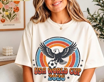 USA soccer shirt 2026, Patriotic Graphic Shirt, USA Fan Gift, Distressed Vintage Graphic Tee, American Football Gift, Soccer Mom Gift,2026
