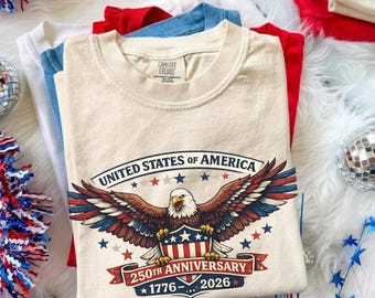 USA 250th Anniversary Patriotic Eagle Shirt, 1776-2026 American Freedom Tee, Semiquincentennial Independence Day Gift, 4th July Family Shirt
