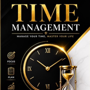 Ebook sulla gestione del tempo in formato PDF / Agenda per la produttività e la definizione degli obiettivi / Guida alla crescita personale / Download digitale