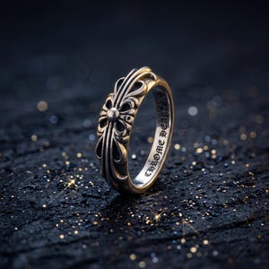 Chrome Hearts Fleur Ring - Etsy