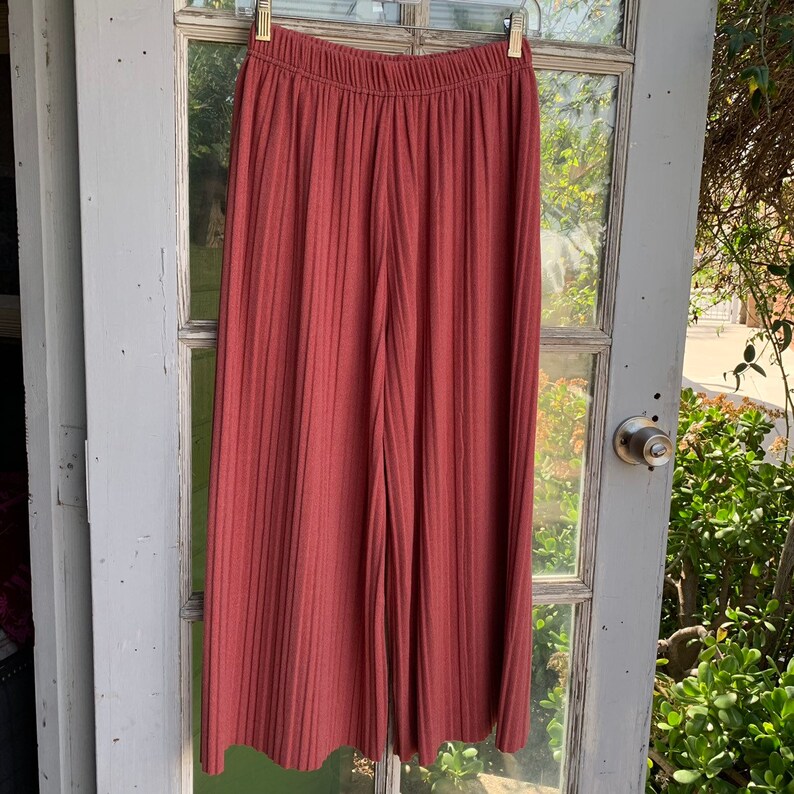 High Waisted Coral Palazzo Pants