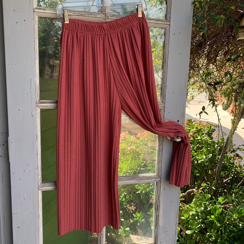 High Waisted Coral Palazzo Pants