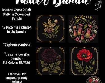 Blomkorsstygnsmönsterpaket PDF
