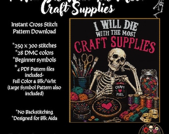 The Most Craft Supplies Cross Stitch Pattern PDF