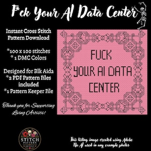 F* Your AI Data Center- Funny Adult Cross Stitch Pattern PDF