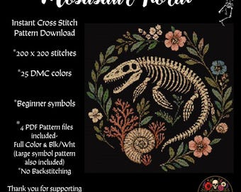 Mosasaurus bloemen kruissteekpatroon pdf