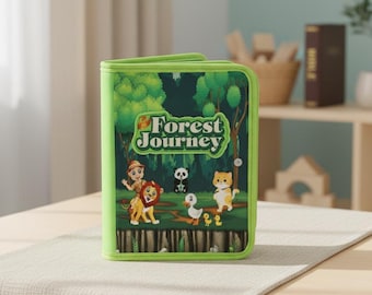 Libro sensorial Montessori: Viaje al bosque para niños pequeños – Juego educativo para desarrollar la motricidad fina.