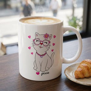Life Happens Coffee Helps Mug | Pixie Illustration, Funny Coffee Quote