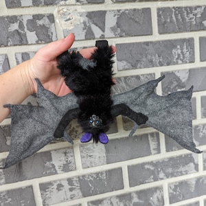 Little Black Bat Posable Art Doll