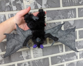 Little Black Bat Posable Art Doll