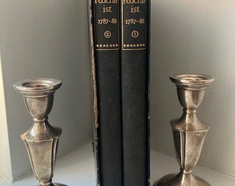 Vintage Cartier Sterling Silver Weighted Candlesticks - Pair - Model 1625 by Elgin Silversmith Co.