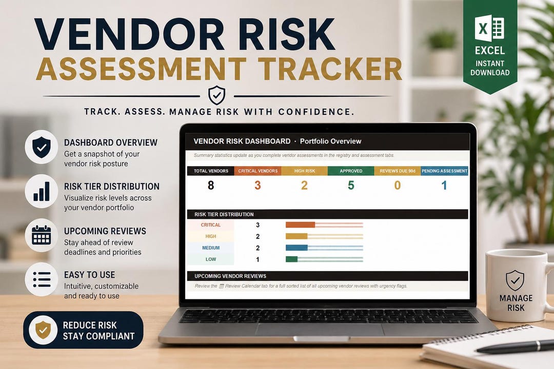 Cyber Risk Tracker Vendor Risk Assessment Tracker | Third-party Security | Cyber Insurance ...