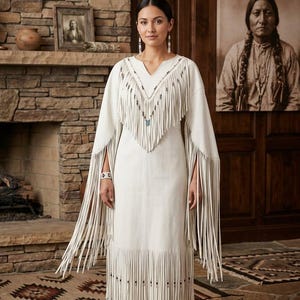 beaded buckskin dress for sale Apache Buckskin Dress