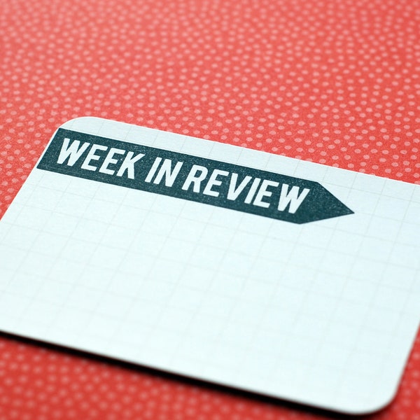 WEEK IN REVIEW : unmounted red rubber stamp