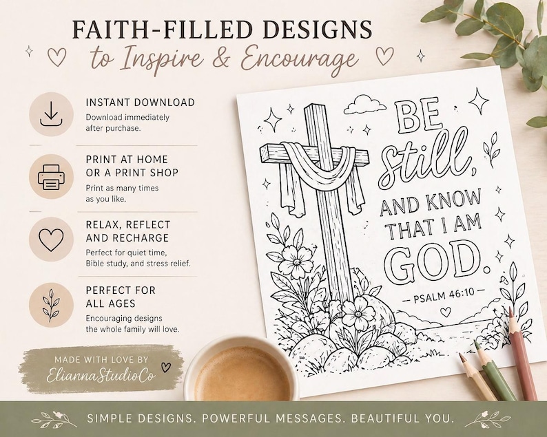 Faith Coloring Pages Printable | Christian Bible Verse Coloring Book ...