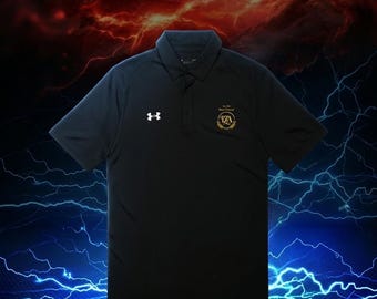Custom Under Armor Embroidered Polo | Floral Crest Performance Shirt | Men's Golf Polo