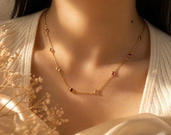 Naszyjnik z birmańskiego spineli