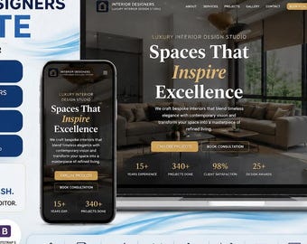 Interior Design Website Template with Live Editor | Editable Interior Designer HTML Website | Home Decor Website Template Download HTML Site