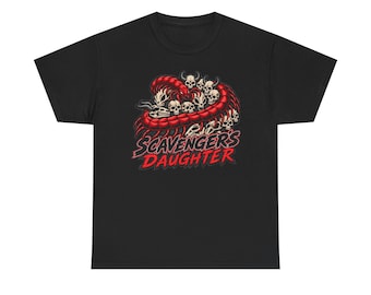 Scavenger's Daughter Tee | Skull Centipede Illustration, Dark Gothic Graphic