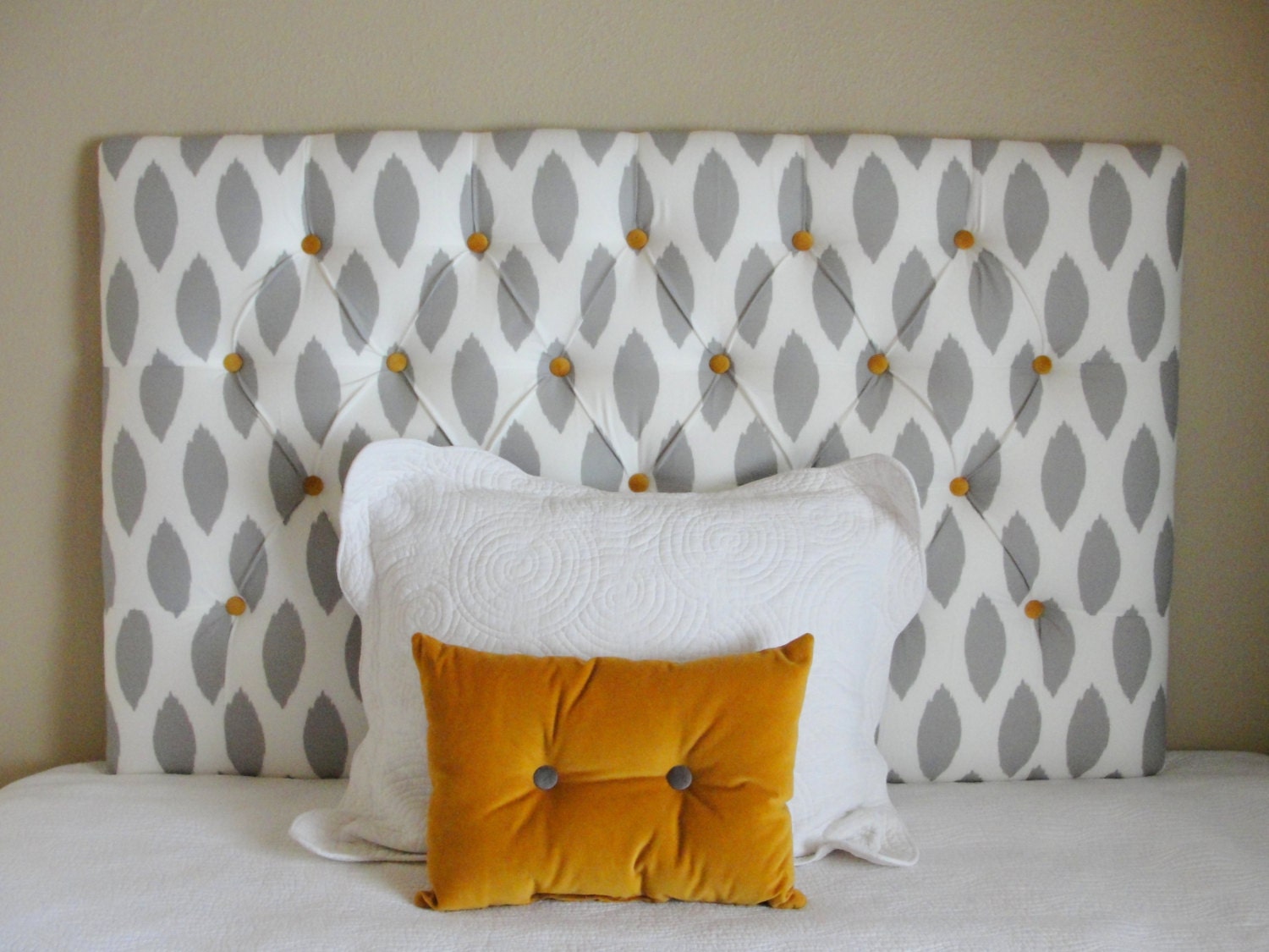 Custom Tufted Upholstered Headboard Wall Mounted Made to Etsy