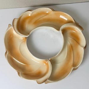 Vintage Mid Century Modern Appetizer Serving Dishes by Land & Co. Curve Leaf Design Dishes Retro MCM Entertaining Tableware Collectible