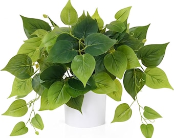 Plantas Pothos artificiales / Pequeñas plantas artificiales para decoración de interiores en maceta