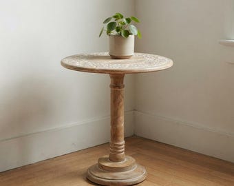 Wooden End Table, Small Side Table, Nightstand