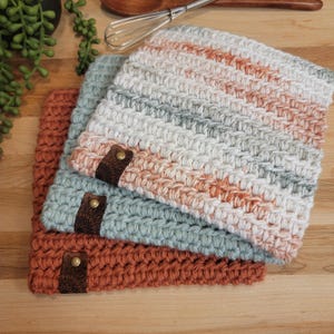 Extra Thick Hot Pad, Kitchen Trivet, Crochet Cotton Potholder, Farmhouse Decor, Heat Resistant Potholder, Handmade Gift