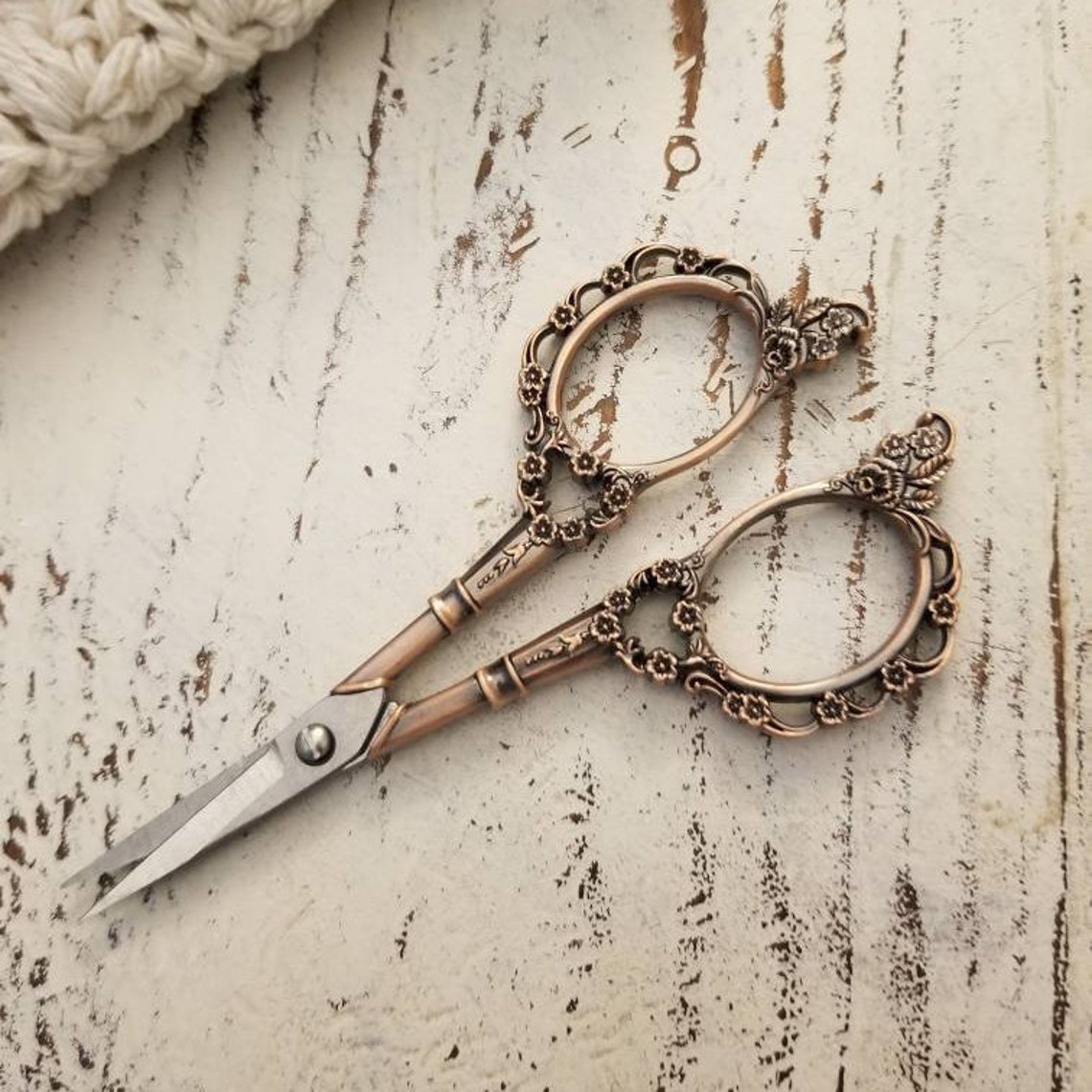 Decorative bronze embroidery scissors sharp scissors the Etsy