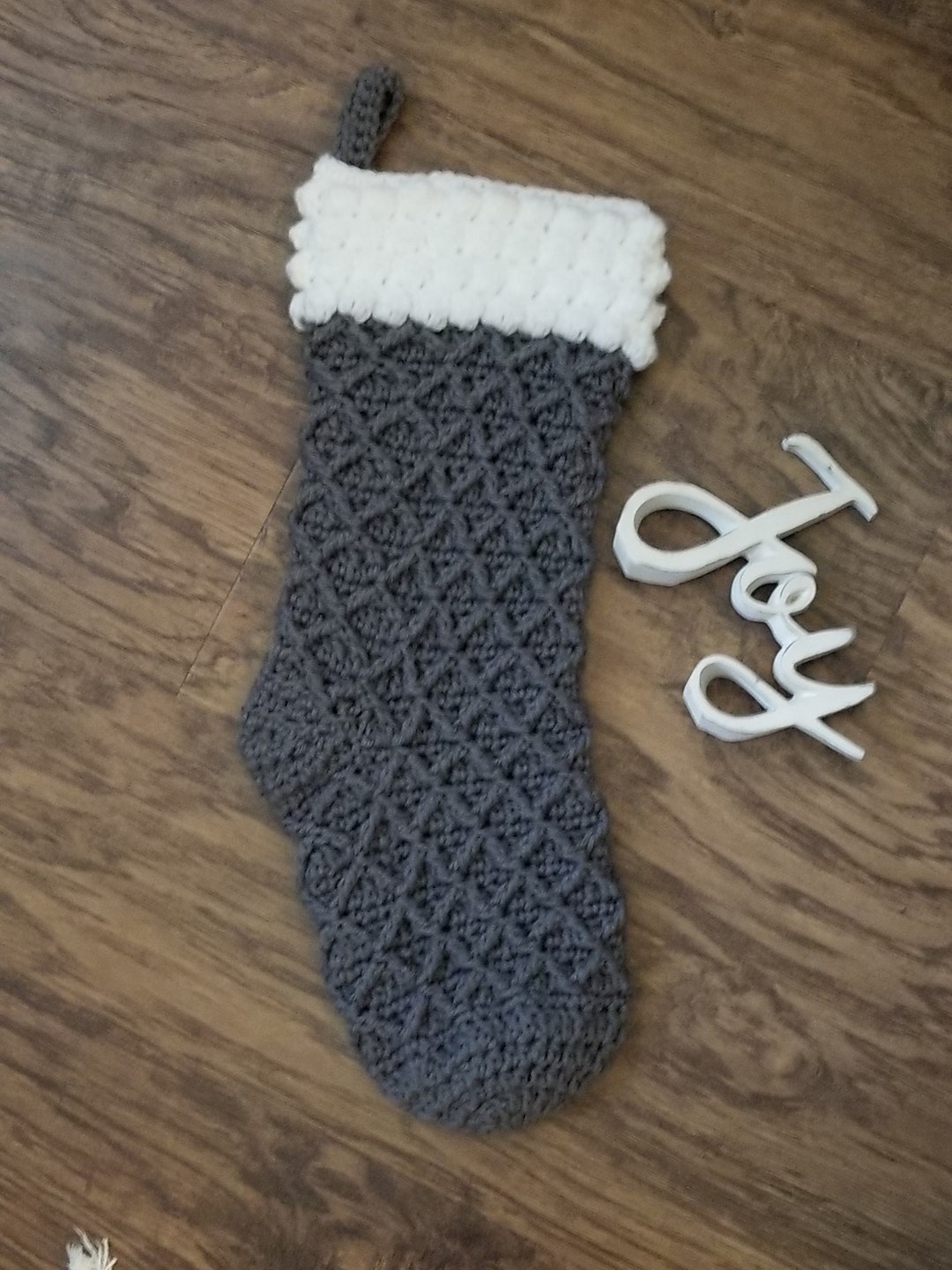 Diamond Lattice Crochet Christmas Stocking Pattern (PDF Download) - Etsy