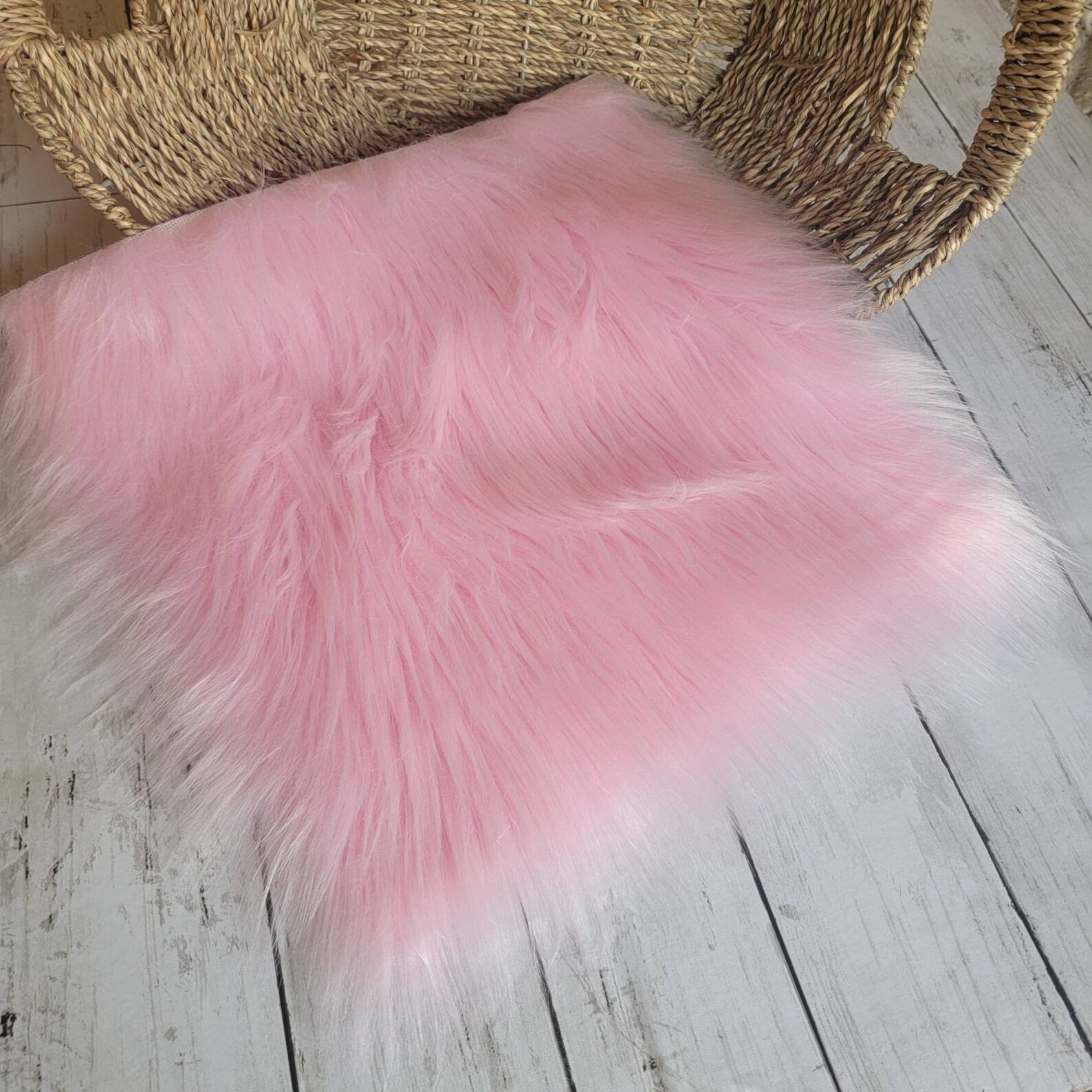 Pink Faux Fur Fabric 5x5 and 6x6 Craft Squares Pink Fur Etsy