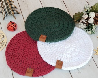 Crochet Potholder, Crochet trivet, Christmas Decor, Large Crochet Potholder, Hot Pad Trivet, Hot pad for the Kitchen, Housewarming Gift