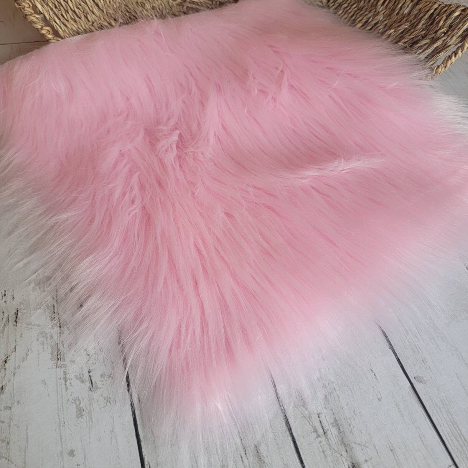 Pink Faux Fur Fabric 5x5 and 6x6 Craft Squares Pink Fur Etsy