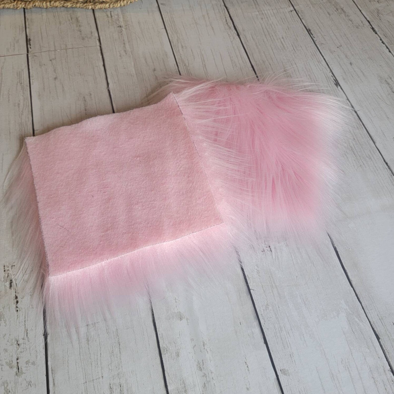Pink Faux Fur Fabric 5x5 and 6x6 Craft Squares Pink Fur Etsy